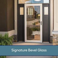 The Signature Bevel door lets in the light and allows kids and pets to look outside. This door also includes an interchangeable screen, which allows you to switch between full-glass and full-screen for seasonal ventilation. You must purchase a QuickFit™ handle set separately to go with your Signature Bevel door. LARSON Signature Selection 32-in x 81-in Elk Full-view Interchangeable Screen Aluminum Storm Door in Brown | 14914041 Exterior Patio Doors, Aluminum Storm Doors, Window World, Hinged Patio Doors, Glass Storm Doors, Storm Doors, Photo Window, Sliding Patio Doors, Energy Efficient Design