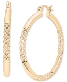 in stock Small Hoop Earrings, Earrings In Gold, Lattice, Gold Vermeil, Pick Up, In Store, Buy Online, Hoop Earrings, Free Shipping