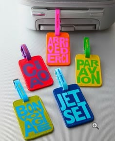 Cute Luggage Tags, Must Have Travel Accessories, Cute Luggage, Jet Setter, Merch Ideas, Tag Design, Luggage Tag, Hang Tags, Bag Tags