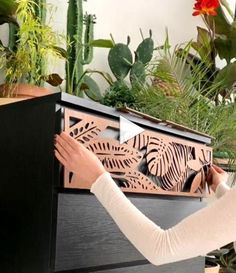 ✓✓✓Stylish Monstera Decor Overlay for IKEA MALM Dressers Refurbish Your Furniture With a Whimsical Touch...ansform Your Home Furniture - Etsy..? Monstera Decor, Painted Concrete Steps, Boho Bedroom Diy, Boho Bedroom Design, Diy Mud Kitchen, Diy Bathroom Furniture