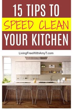 the kitchen is clean and ready to be used as a cleaning station for your home