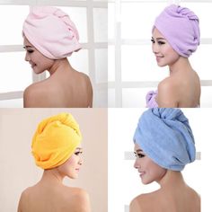 Are you looking for a way to dry your hair quickly and efficiently? Look no further than the Microfiber Hair Towel Shower Turban!

This ultra-absorbent hair towel is made from microfiber fabric, making it the perfect accessory for drying your hair fast while you do other things. With its secure elastic loop and button, the towel stays on your head and won't easily fall off. Plus, it's machine washable and eco-friendly, making it a great choice for anyone looking to save time and money.
Benefits of the shower turban :

 	Quick-Dry: This ultra-absorbent microfiber hair towel dries your hair fast, so you can save time and money.
 	Eco-Friendly: This shower turban is made from microfiber fabric, making it a great eco-friendly choice.
 	Machine Washable: This hair towel is easy to clean and mai Microfiber Towel Hair, Turbie Twist, Hair Drying Towel, Towel Turban, Bathing Cap, Microfiber Bath Towels, Hair Drying, Hair Turban, Magic Hair