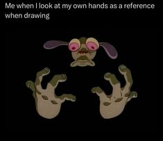 an animated cartoon character with three hands in the middle