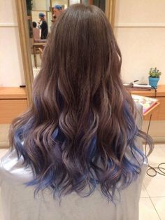 (paid link) Best At home the theater bright blues hair color - performing Non Blue Tips Hair, Gray Wig, Hair Color Pastel