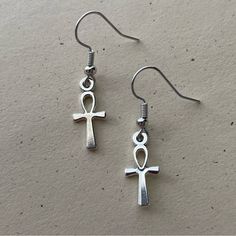 Displayed On Silver Hypoallergenic Hooks. Comes With Silicone Backings For Support. Ships Between 1-3 Business Days. ~~~~~~~ Retro Key Of Life Egyptian Faith Religious Boho Bohemian Hippie Casual Simple Spiritual Gifting Dainty Ankh Cross, Bohemian Hippie, Cross Earrings, Dream Jewelry, Earrings Color, Boho Bohemian, Jewelry Earrings, Women Jewelry, Ships