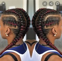 Feedins Braids, African Hair Braiding, Feed In Braids Hairstyles, Feed In Braid, African Hair, Two Braids, Makijaż Smokey Eye