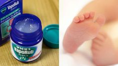 Rubbing Vicks Vapor Rub on the feet to cure a cold. Mouthwash