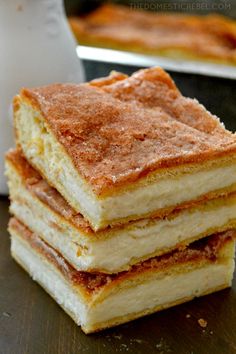 the best and fastest sopapila cheesecake bars recipe is made with just 3 ingredients