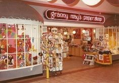 a store front with many items on display