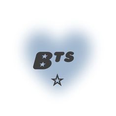 the bt's logo is shown in black on a light blue background with stars