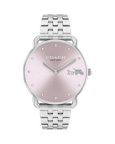 Coach Elliot Watch, 36mm Silver Watches With Diamond Hour Markers, Coach Watch With Diamond Hour Markers, Coach Watches With Diamond Hour Markers And Round Dial, Silver Watch With Polished Finish And Round Dial, Luxury Silver Coach Watch, Timeless Silver Coach Jewelry, Elegant Silver Coach Watch, Chanel Perfume, Pandora Bracelets