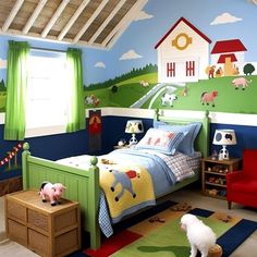 Inspiring Toddler Boy Bedroom Idea: Farm Friends - Toddler Boy Bedroom Ideas Toddler Boy Bedroom Ideas, Toddler Boy Bedroom, Boy Bedroom Ideas, Toddler Boy Room Decor, Boy Toddler Bedroom, Toddler Boys Room, Interior Decorator, Bedroom Idea, Design A Space