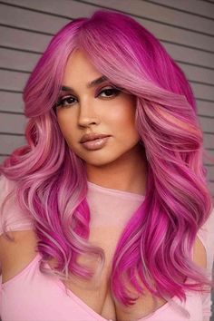 Multi-Toned Pink Balayage Hair Summer Wedding Guest Hair, Eras Tour Hair Ideas, Eras Tour Hair, Blonde To Pink Ombre, Colourful Hair Ideas, Vibrant Hair Color Ideas, Pink Balayage, Lavender Blossom, Peach Hair Colors