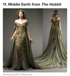 Middle Earth Fashion, Middle Earth Dress, Druid Wedding Dress, Earth Inspired Outfits, The Lorax Audrey, Middle Earth Costume, جورج حبيقة, Middle Earth Wedding, Earth Dress