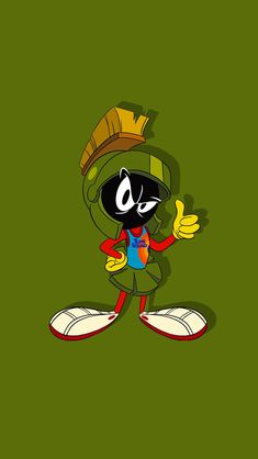 an image of a cartoon character in the style of marvin's adventure on green background