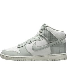 Amazon.com | Nike Men's Dunk High Retro Shoes, Summit White Light Silver, 11 | Basketball Dunk High, Retro Shoes, Nike Mens, White Light, Nike Men, Fun Sports, Running Shoes