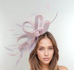 Lilac Lavender Baby Pink Womens Kentucky Derby Royal Ascot Fascinator Hat Garden Tea Party Wedding Headband Cocktail Statement Headpiece Hat Hats By Cressida Kentucky Derby & Ascot Fascinator Hats Laveder Lilac and Baby Pink Regan Sinamay Fascinator Pretty lilac sinamay loops with lilac and pink coque and biot feathers Fascinator hat body measures about 7-8 Inches wide,longer with feathers This lilac eheadpiece is mounted with a matching headband. If you prefer a headband to match your hair, ple Whimsical Adjustable Fascinator For Spring, Lavender Fitted Hat For Spring, Fitted Lavender Hats For Spring, Fitted Lavender Hat For Spring, Whimsical Purple Mini Hat For Party, Purple Curved Brim Costume Hat For Spring, Lavender Curved Brim Mini Hat For Spring, Lavender Curved Brim Hat For Parties, Lavender Curved Brim Hat For Party