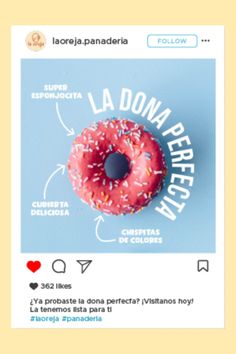 a donut with sprinkles on it is shown in an instagram