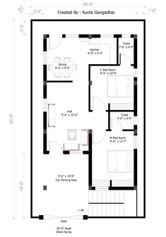 the floor plan for a small house