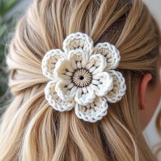 Crochet Bridal Hair Accessories, Crochet Hair Garland, Crochet Patterns Accessories, Diy Hair Accessories Tutorial, Hair Pins Diy, Boho Hair Wrap, Quick Crochet Projects, Embroidery Stitches Beginner, Crochet Classes