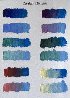 the different shades of paint are shown in this book, which is open to reveal an image