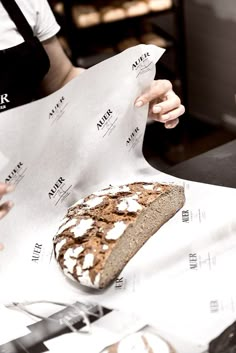 a loaf of bread sitting on top of a table