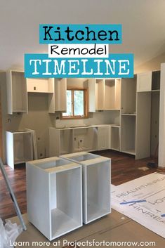 the kitchen remodel time line is in place and ready to be painted white