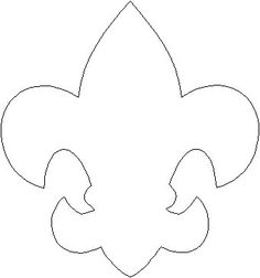 the outline of a fleur de lis flower