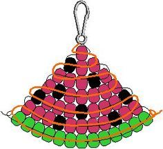 a christmas tree ornament made out of beads