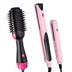 Achieve salon-worthy hair styling with the Pursonic Hair Styling Power Bundle, featuring the One Step Hair Dryer & Volumizer Brush and the Professional Salon Quality Flat Iron Hair Straightener with a Free Travel Straightener. This dynamic duo offers unparalleled convenience and professional results, whether you're drying, volumizing, straightening, or curling your hair. One Step Hair Dryer & Volumizer Brush: The Pursonic One Step Volumizing Hair Dryer is a revolutionary hot air brush designed to deliver incredible volume and brilliant shine in just one step. With its unique airflow vent and improved design, it ensures faster drying and less heat damage, resulting in smooth, frizz-free hair in half the time. The lightweight and ergonomic design provide maximum comfort and ease of use, Travel Straightener, One Step Hair Dryer, Curling Your Hair, Volumizing Hair, Flat Iron Hair, Hot Air Brush, Hair Straighteners Flat Irons, Hair Straightening Iron, Iron Hair