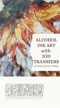 alcohol ink art with 1010 transferers