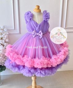 Ashley gown back in stock 💜🩷 Available on hand size for 1-2 yrs old message us to order ☺️ Baby Dress Patterns, Diy Bow, Back In Stock, Dress Patterns, Party Dresses, Baby Dress, Party Dress, Pattern, Dresses