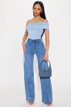 Margot Stretch Trouser Jeans - Acid Wash Blue | Fashion Nova, Jeans | Fashion Nova Fashion Nova Jeans High Waist, Fashion Top Outfits, Trouser Pocket, Jeans High Waist, Jeans Fashion, Fashion Nova Jeans, Fashion Top, Active Wear Outfits, High Rise Jeans