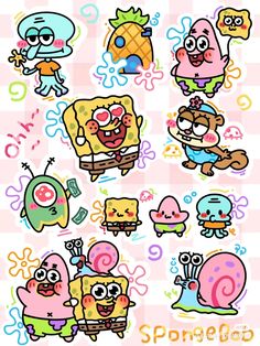 an image of cartoon character stickers