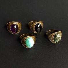 Bronze rings with gemstones size 7.5 metal is bronze plated alloy We ship every day from Mon-Sat (except postal office holidays) and will do our best to ship on the same day when payment is received.Thank you for shopping small business. Rings With Gemstones, Bronze Rings, Postal Office, Brass Rings, Bronze Ring, Office Holiday, Shop Small Business, Brass Ring, Small Shop