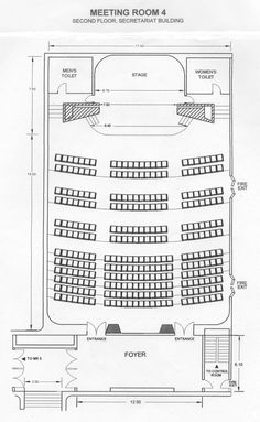 the floor plan for a meeting room