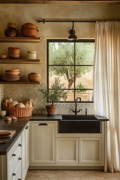 the kitchen is clean and ready for us to use in the day or night time