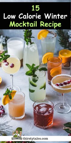 various cocktails with the title 15 low calorie winter mocko cocktail recipe