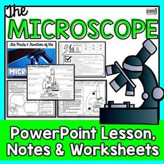 the microscope powerpoint lesson notes and worksheets