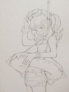 夏休み、どこに行く？por Eisakusaku  no te olvides de ser detallista *___* como que le da buena vibra :v Piskel Art, Arte Grunge, Cartoon Sketches, 캐릭터 드로잉, A Pencil, Art Tutorials Drawing, Anime Sketch, Pencil Drawing