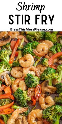 broccoli and shrimp in a skillet with the words emagreci comendo o que quisere