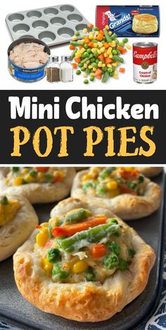 mini chicken pot pies are the perfect appetizer to make ahead for dinner