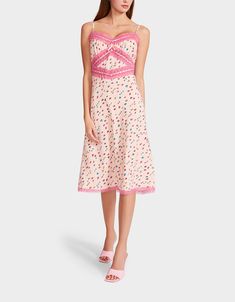 BETSEYS SLEEVELESS RIBBON DRESS CORAL - APPAREL - Betsey Johnson Lace Slip Dress Outfit, Hot Pink Lace Dress, Betsey Johnson Floral Dress, Coquette Feminine, Betsey Johnson Dress, Vintage Betsey Johnson, Ribbon Dress, Slip Dresses, Midi Slip Dress