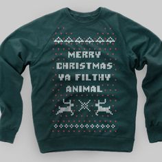 Home Alone Christmas Sweater TShirt by chitownclothing on Etsy Home Alone Christmas, Holiday Sweaters, Xmas Jumpers, Tacky Christmas, Merry Christmas Ya Filthy Animal, Ya Filthy Animal, Filthy Animal, My Funny Valentine, Ugly Sweater Party