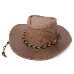 PRICES MAY VARY. 100% Leather Imported Drawstring closure Hand Wash Only Brown Leather Fedora Hat, Brown Leather Brimmed Fedora, Rugged Brown Hat For Travel, Rugged Brown Travel Hat, Vintage Brown Hat Bands For Travel, Vintage Brown Hat Band For Travel, Casual Brown Hat Bands For Rodeo, Vintage Leather Hats For Outdoors, Casual Leather Fedora For Rodeo