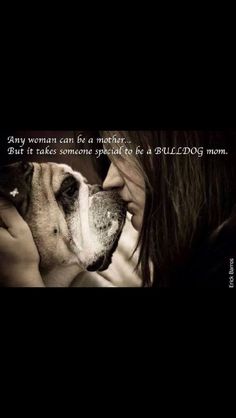 a woman kissing her dog with a quote on the front and back of it's face