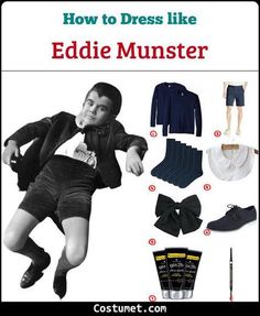 how to dress like eddie munster in the 1950's and 1960s's