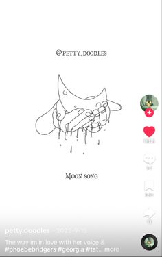 the cover art for petty doodles'moon song, which features an image of a