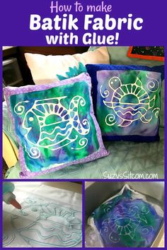 how to make batik fabric with glue - step by step instructions for using it