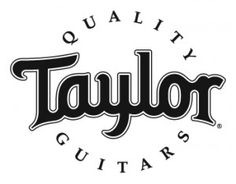 the logo for taylor's quality guitars, which is also available in other brands